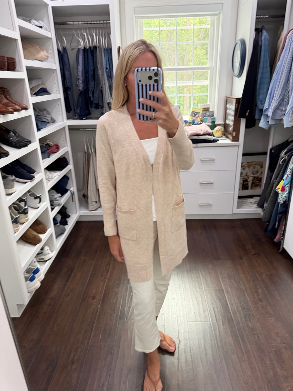 ANRBESS Women’s Lightweight Open-front Cardigan Sweater S - Almond